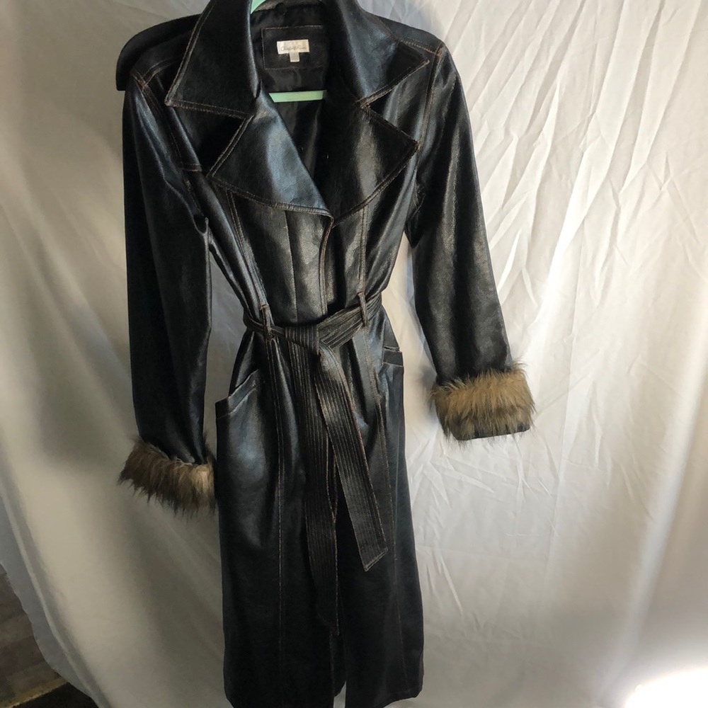 Charlotte Russe Faux Leather Trench